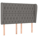 Vidaxl hoofdbord met randen 163x23x118 128 cm stof donkergrijs