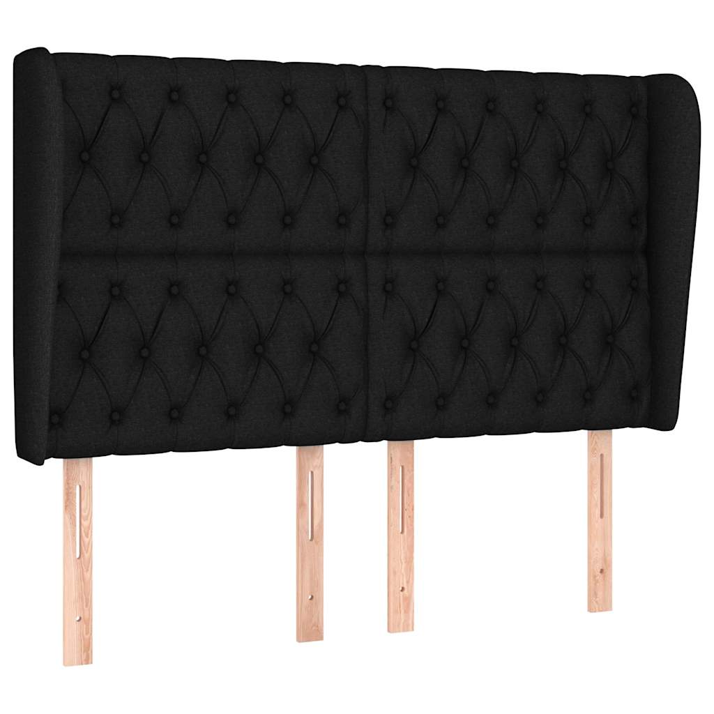 Vidaxl hoofdbord met randen 163x23x118 128 cm stof zwart
