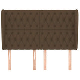 Vidaxl hoofdbord met randen 163x23x118 128 cm stof donkerbruin
