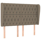 Vidaxl hoofdbord met randen 163x23x118 128 cm stof taupe
