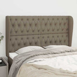 Vidaxl hoofdbord met randen 163x23x118 128 cm stof taupe