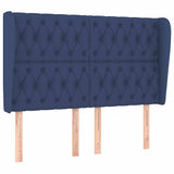 Vidaxl hoofdbord met randen 163x23x118 128 cm stof blauw