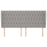 Vidaxl hoofdbord met randen 183x23x118 128 cm stof lichtgrijs