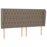 Vidaxl hoofdbord met randen 183x23x118 128 cm stof taupe