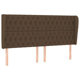 Vidaxl hoofdbord met randen 203x23x118 128 cm stof donkerbruin