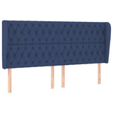 Vidaxl hoofdbord met randen 203x23x118 128 cm stof blauw