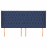 Vidaxl hoofdbord met randen 203x23x118 128 cm stof blauw