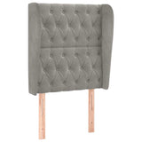 Vidaxl hoofdbord met randen 83x23x118 128 cm fluweel lichtgrijs