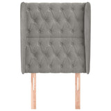Vidaxl hoofdbord met randen 83x23x118 128 cm fluweel lichtgrijs