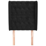 Vidaxl hoofdbord met randen 83x23x118 128 cm fluweel zwart