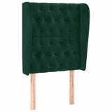 Vidaxl hoofdbord met randen 83x23x118 128 cm fluweel donkergroen