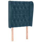 Vidaxl hoofdbord met randen 83x23x118 128 cm fluweel donkerblauw