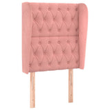 Vidaxl hoofdbord met randen 83x23x118 128 cm fluweel roze