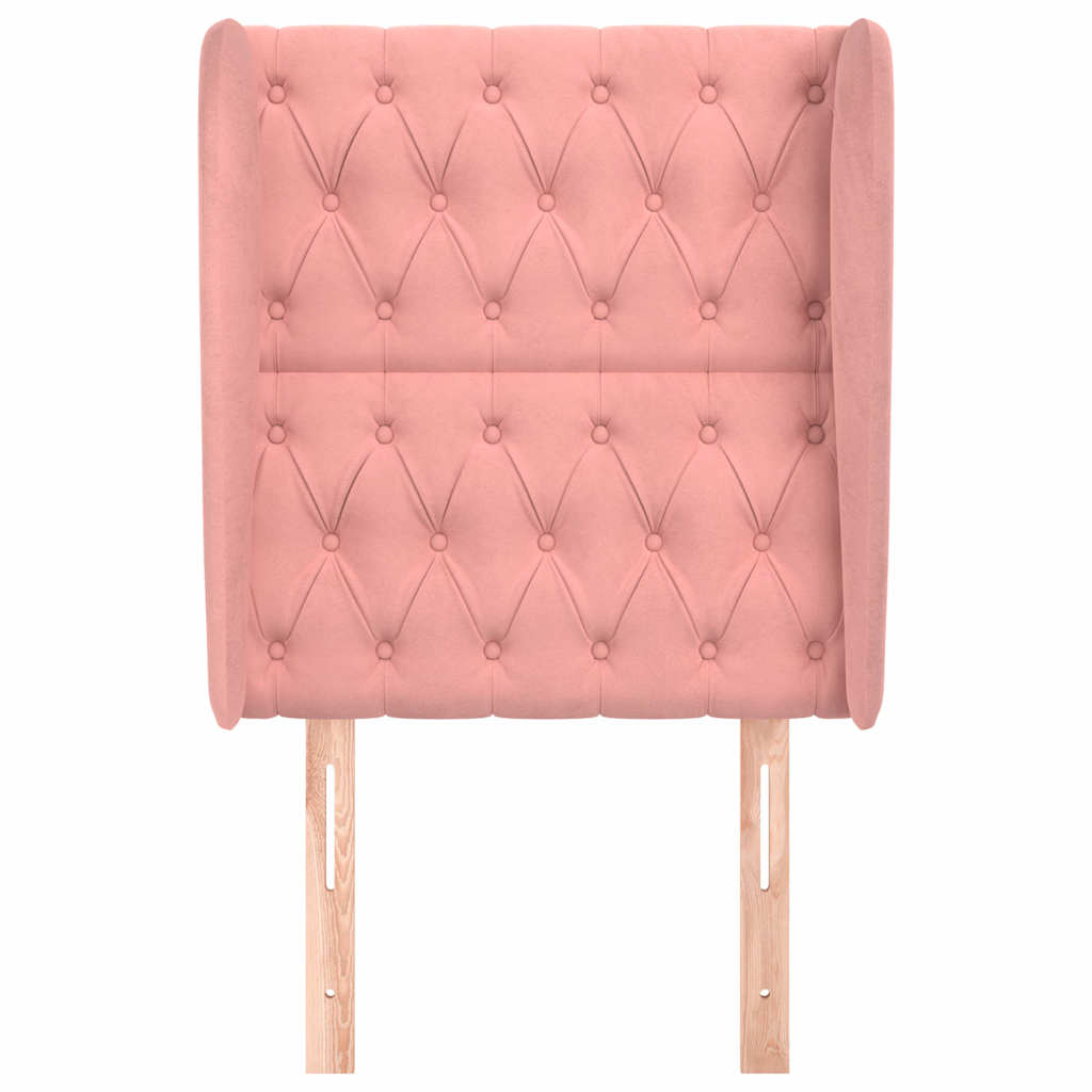Vidaxl hoofdbord met randen 83x23x118 128 cm fluweel roze