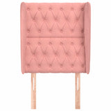 Vidaxl hoofdbord met randen 83x23x118 128 cm fluweel roze