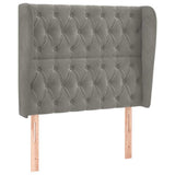 Vidaxl hoofdbord met randen 93x23x118 128 cm fluweel lichtgrijs