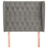 Vidaxl hoofdbord met randen 93x23x118 128 cm fluweel lichtgrijs