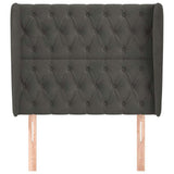 Vidaxl hoofdbord met randen 93x23x118 128 cm fluweel donkergrijs