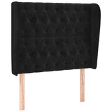 Vidaxl hoofdbord met randen 93x23x118 128 cm fluweel zwart
