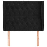 Vidaxl hoofdbord met randen 93x23x118 128 cm fluweel zwart
