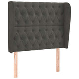 Vidaxl hoofdbord met randen 103x23x118 128 cm fluweel donkergrijs