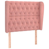 Vidaxl hoofdbord met randen 103x23x118 128 cm fluweel roze