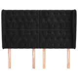 Vidaxl hoofdbord met randen 147x23x118 128 cm fluweel zwart
