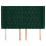 Vidaxl hoofdbord met randen 147x23x118 128 cm fluweel donkergroen
