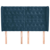 Vidaxl hoofdbord met randen 163x23x118 128 cm fluweel donkerblauw