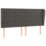 Vidaxl hoofdbord met randen 183x23x118 128 cm fluweel donkergrijs