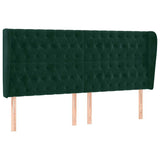 Vidaxl hoofdbord met randen 183x23x118 128 cm fluweel donkergroen