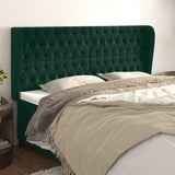 Vidaxl hoofdbord met randen 183x23x118 128 cm fluweel donkergroen