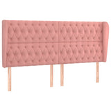 Vidaxl hoofdbord met randen 183x23x118 128 cm fluweel roze