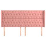 Vidaxl hoofdbord met randen 183x23x118 128 cm fluweel roze
