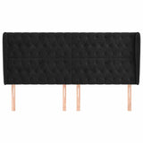 Vidaxl hoofdbord met randen 203x23x118 128 cm fluweel zwart