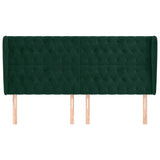 Vidaxl hoofdbord met randen 203x23x118 128 cm fluweel donkergroen