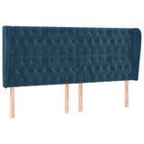 Vidaxl hoofdbord met randen 203x23x118 128 cm fluweel donkerblauw