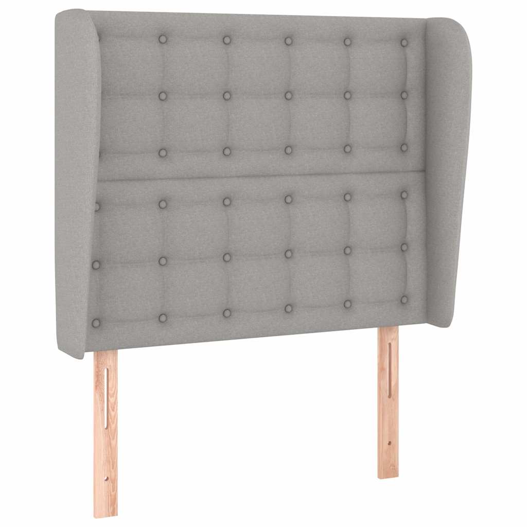 Vidaxl hoofdbord met randen 83x23x118 128 cm stof lichtgrijs