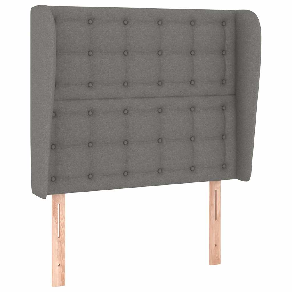 Vidaxl hoofdbord met randen 83x23x118 128 cm stof donkergrijs