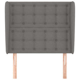 Vidaxl hoofdbord met randen 83x23x118 128 cm stof donkergrijs