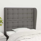 Vidaxl hoofdbord met randen 83x23x118 128 cm stof donkergrijs