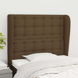 Vidaxl hoofdbord met randen 83x23x118 128 cm stof donkerbruin