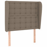 Vidaxl hoofdbord met randen 93x23x118 128 cm stof taupe