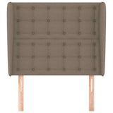 Vidaxl hoofdbord met randen 93x23x118 128 cm stof taupe