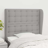 Vidaxl hoofdbord met randen 103x23x118 128 cm stof lichtgrijs