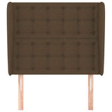 Vidaxl hoofdbord met randen 103x23x118 128 cm stof donkerbruin