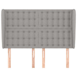 Vidaxl hoofdbord met randen 147x23x118 128 cm stof lichtgrijs