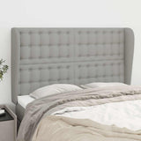 Vidaxl hoofdbord met randen 147x23x118 128 cm stof lichtgrijs