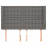 Vidaxl hoofdbord met randen 147x23x118 128 cm stof donkergrijs