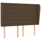 Vidaxl hoofdbord met randen 147x23x118 128 cm stof donkerbruin